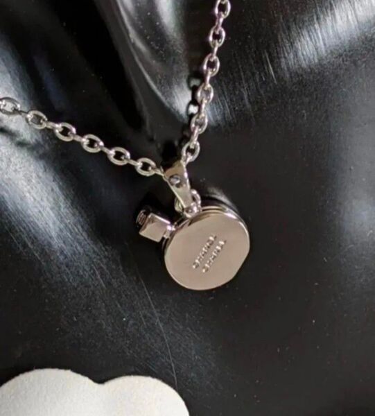 ★シャネル CHANCE CHANEL チャーム シルバー ネックレス 保存袋付き 1223