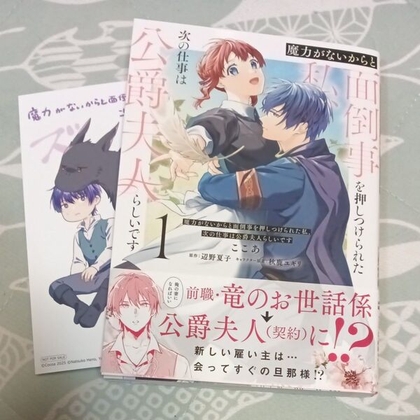 魔力がないからと面倒事を押しつけられた私、次の仕事は公爵夫人らしいです 1 (フロースコミック) 特典付き!