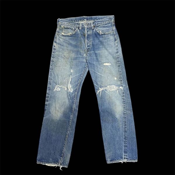 Levi's リーバイス 501XX タイプ物 初期ビッグE 60s オリジナル Vステッチ ボタン裏4 不均等V デニム