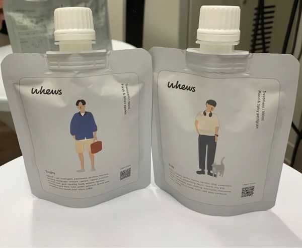 【Whews】美容室専売/トリートメント2本(シュン.レン)定価1430円×2本/ハリコシ/毛髪ケア/頭皮ケア/セットしやすい髪へ