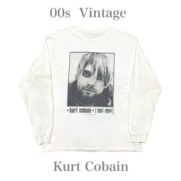 00s Kurt Cobain 追悼 ヴィンテージ ロンTシャツ カートコバーン ニルヴァーナ NIRVANA 激レア 90s