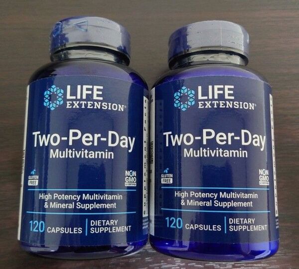 Life Extension Two-Per-Day カプセル120錠 2個 マルチビタミン ライフエクステンション ツーパーデイ