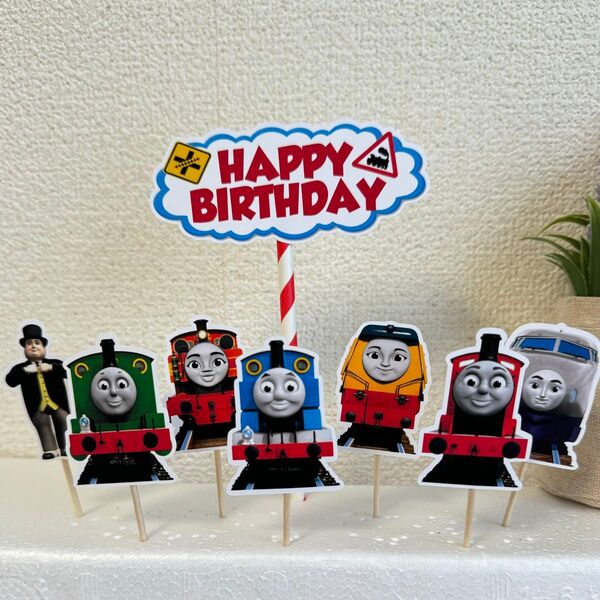 トーマス ケーキトッパー バースデー 誕生日 お祝い パーティ キッズ ベビー