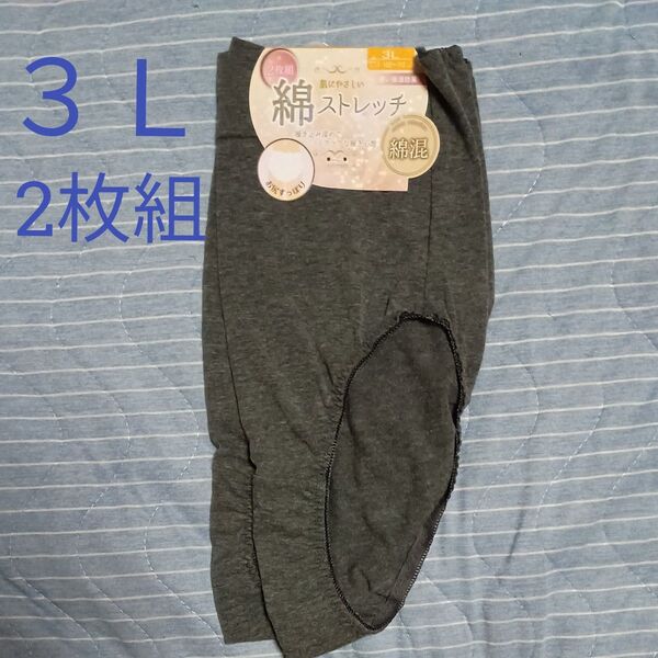 【新品タグ付】婦人 深履きショーツ★2枚組★3L ショーツ パンツ 下着