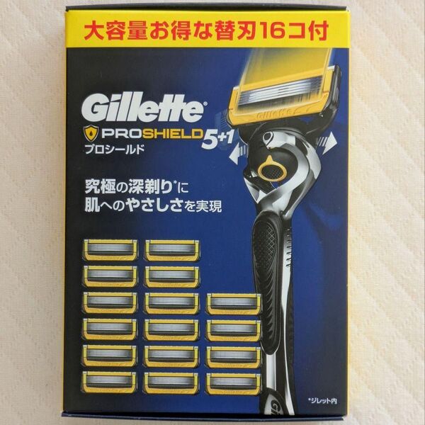ジレット プロシールド 本体 替刃 16個 マニュアル 髭剃り カミソリ Gillette