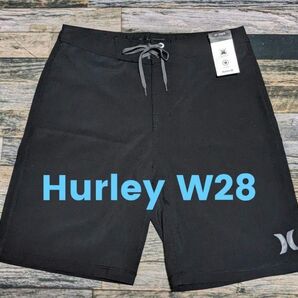 W28 Hurley サーフパンツ S~M相当 検 ハーレー アメリカ西海岸 水着/海パン/ボードショーツ 黒/ブラック