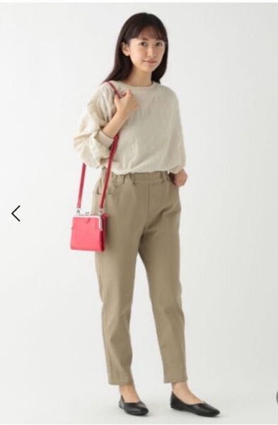 【未使用タグ付き studio CLIPストレッチスリムテーパードパンツ】Lサイズ