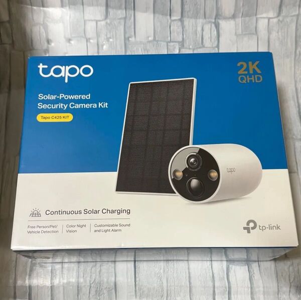 TP-Link Tapo 防犯カメラ Tapo C425 KIT キット 屋外 ソーラー 見守りカメラ Wi-Fi A201