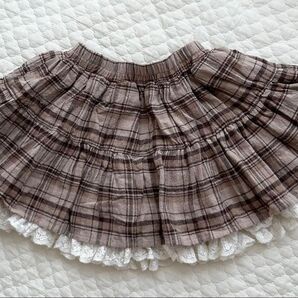tete a tete ギンガムチェックフリルスカート 大きめ90サイズ