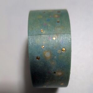 BGM社 マスキングテープ 箔押し グリーン系 15mm幅 マステ