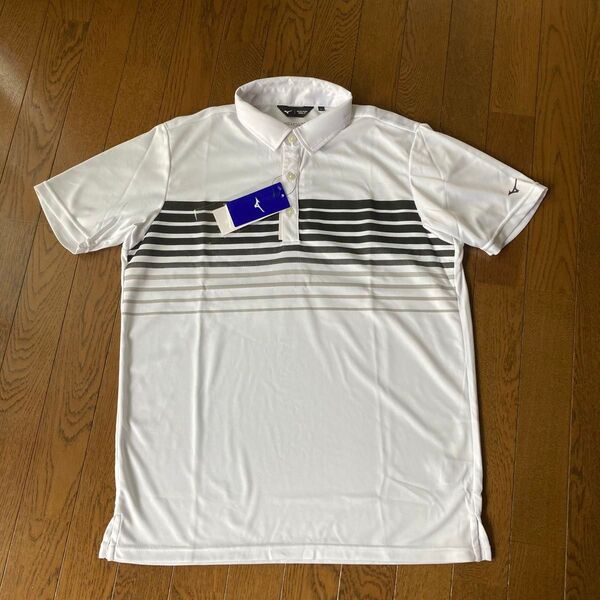 新品 MIZUNO GOLF ミズノゴルフ メンズ 半袖ポロシャツ 吸汗速乾 Lサイズ ホワイト