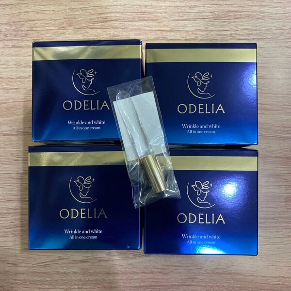 ODELIA オディリア リンクル&ホワイト オールインワンクリーム 2個セット スパチュラ付き