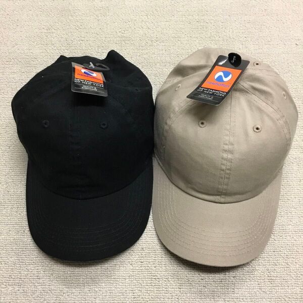 新品未使用 ニューハッタン キャップ 帽子 cap レディースメンズ 2個セット 黒/カーキ newhattan