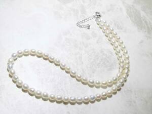 細身 清楚●真珠 シンプル ネックレス●プリンセス ホワイト 白