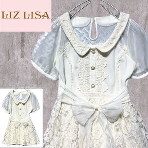 美品★00s リズリサ レース チュニック リボン フリル 姫ギャル 平成ギャル