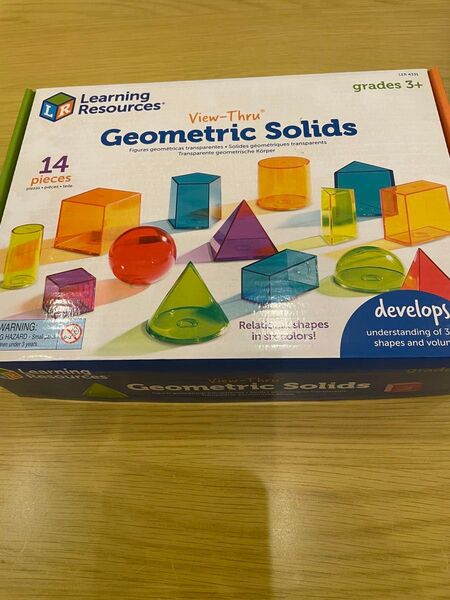 Learning Resources View-Thru Geometric Solids 幾何学立体図形14個