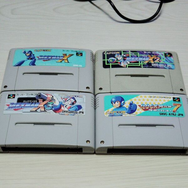 ロックマンX ロックマンX2 ロックマンX3 ロックマン7 宿命の対決 スーパーファミコンソフト(箱・説明書なし) 定期値引