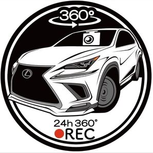 愛車色に変更承ります レクサス 10系 nx TRDエアロ ドライブレコーダー ドラレコ ステッカー