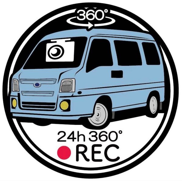愛車色に変更承ります スバル サンバーバン ドライブレコーダー ドラレコ ステッカー プリント