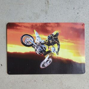 ブリキ看板 バイク オートバイ インテリア 壁掛け