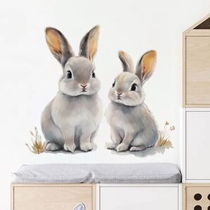 【新品】 うさぎのウォールステッカー 27×30cm