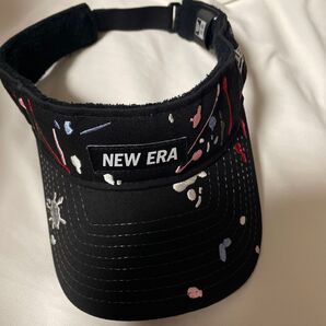 NEW ERA サンバイザー ペイント風 ブラック