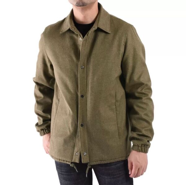 定価253,000円HERNO シルク&カシミア コーチジャケット 44 カーキ
