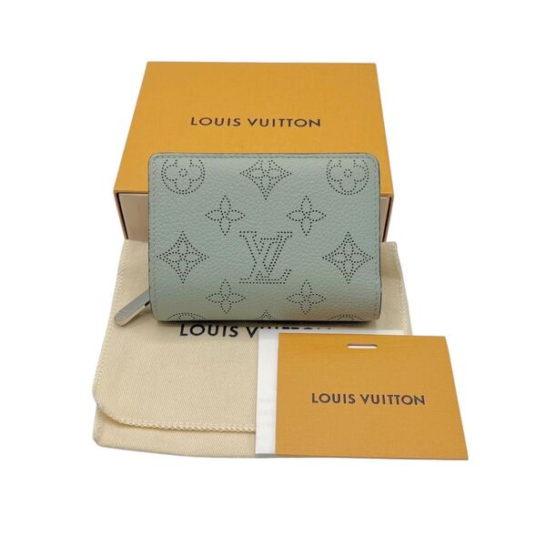 ルイヴィトン LOUIS VUITTON M80628 モノグラム マヒナ ポルトフォイユクレア 二つ折り財布 ヴェールラグーン