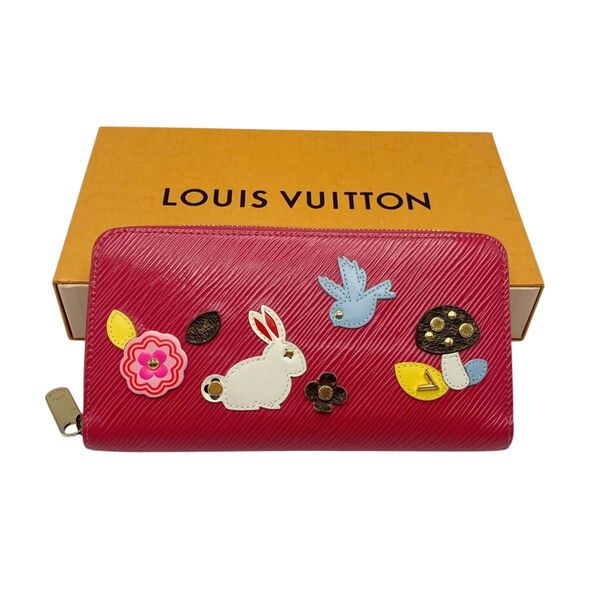 ルイヴィトン LOUIS VUITTON M62609 ジッピーウォレット エピ アニマル うさぎ 鳥 ラウンドファスナー長財布