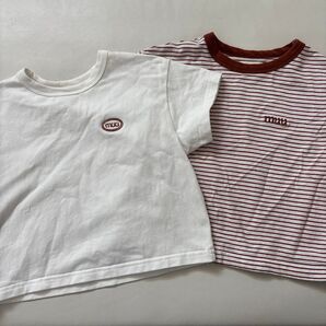 muu closet muuオリジナル 半袖Tシャツ Tシャツ 70サイズ ベビー ボーダーT muuボーダー