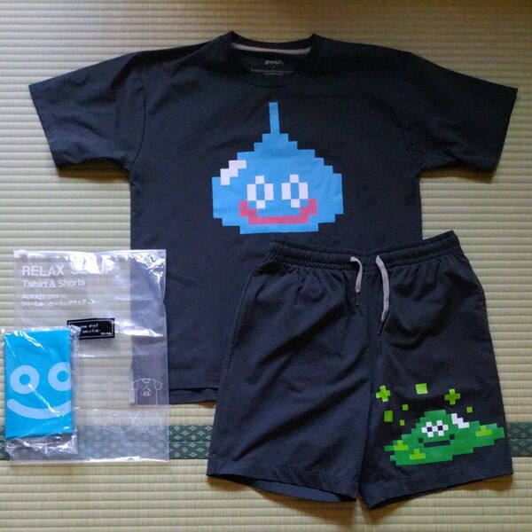 グラニフ ドラゴンクエスト ゲーミングウェア セットアップ 半袖 ショートパンツ スライム バブルスライム Sサイズ ルームウェア