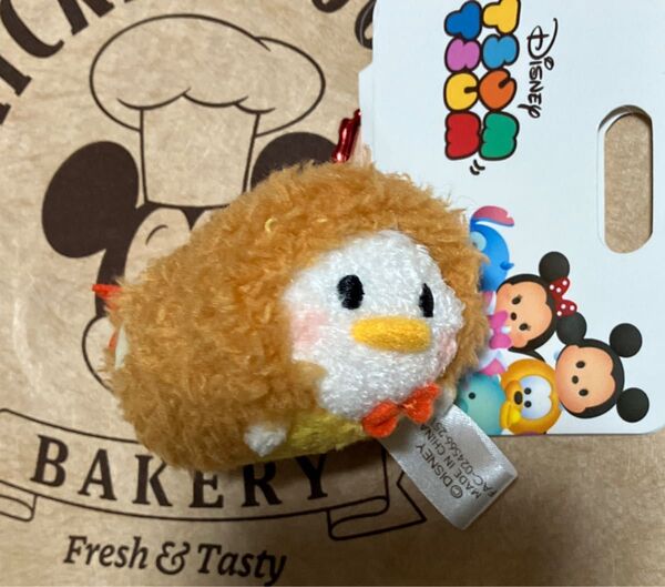 ディズニー ツムツム マメツム ドナルド エビフライ ぬいぐるみ キーホルダー キーチェーン◆日本食 和食 えびふらい TSUM