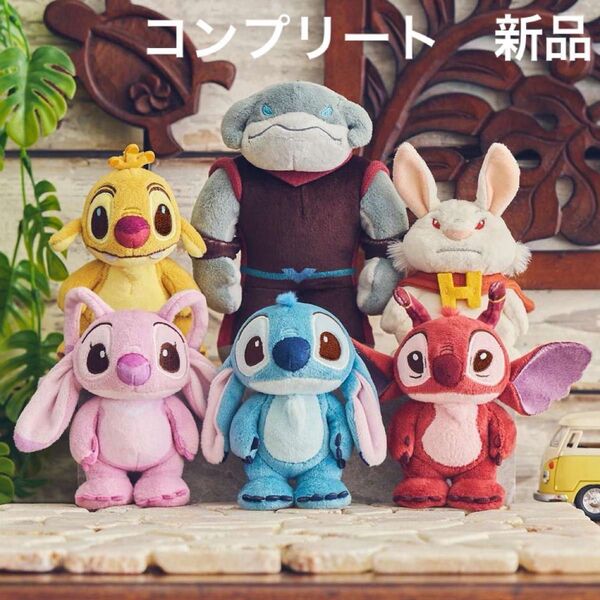 ディズニー リロ & スティッチ 6個 エンジェル ルーベン ガントゥ ハムスターヴィール リロイ スタンディーズ ぬいぐるみ◆