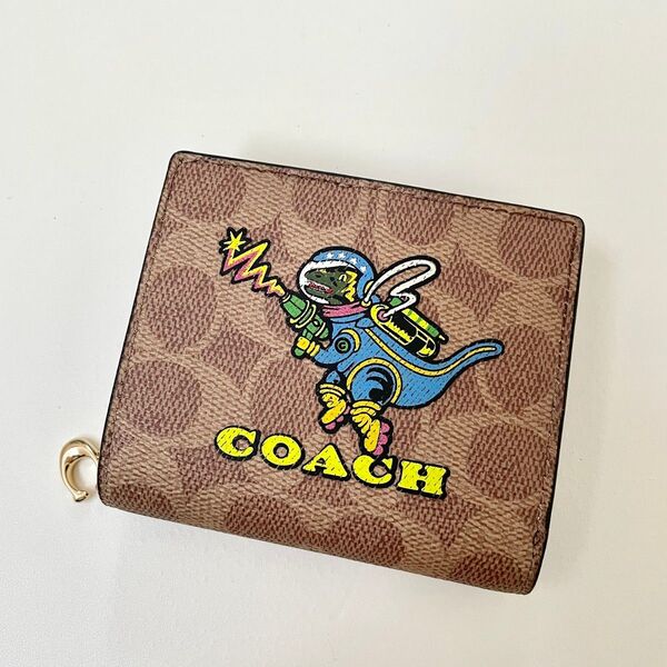 コーチ 財布 ウォレット コズミック 二つ折り 折り財布 シグネチャー ブラウン COACH レザー