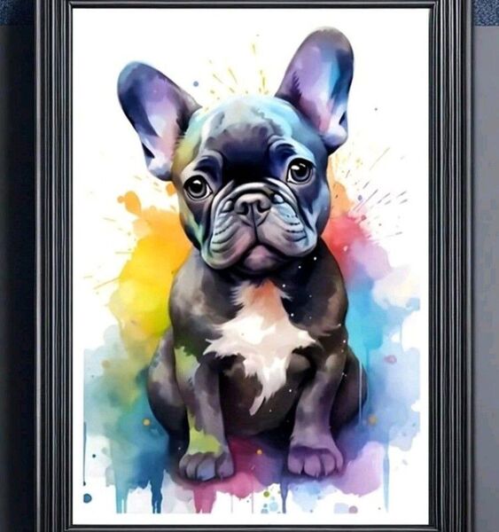 【No.157】ダイヤモンドアート☆スターターキット☆フレンチブルドッグ☆子犬☆インテリア趣味DIY3