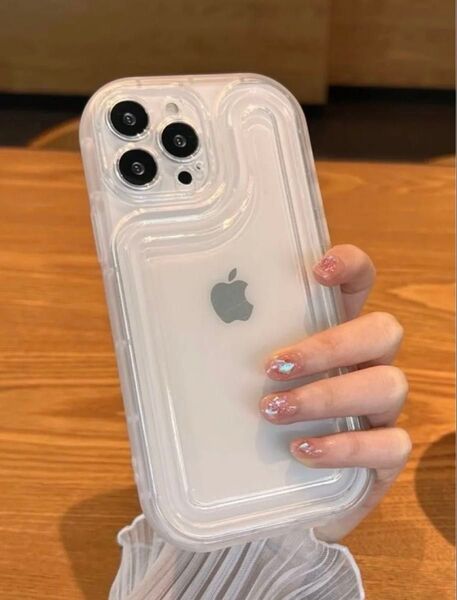 セール iPhone15PROクリアケース 透明シェイカー アイフォンケース スマホカバー シャカシャカ アクリルパーツオマケ