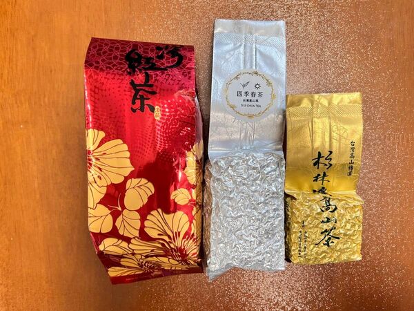 台湾茶 高山紅茶75g 杉林渓高山烏龍茶75g 四季春茶150g