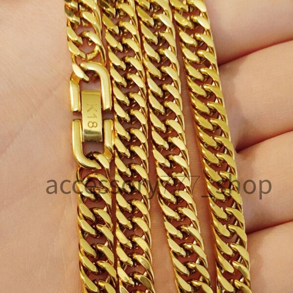 K18刻印!!48cm!在庫限り!!刻印入り!!マイアミキューバン 喜平 ネックレス 18金 加工 18K チェーン