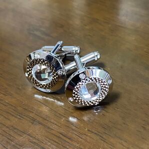 エレガント シルバー キラキラ カフス カフスボタン