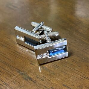 シンプル ブルー カフス カフスボタン ②