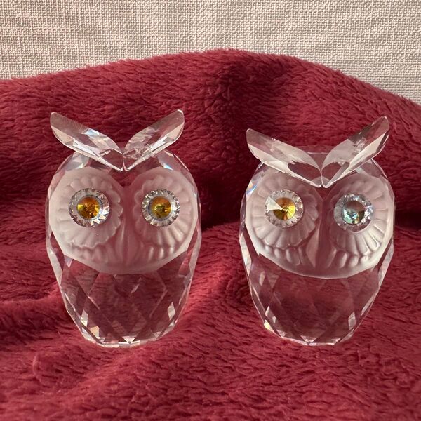 スワロフスキー SWAROVSKI ふくろう 置物 フクロウ オブジェ クリスタル 梟 スワロ ミミズク オウル