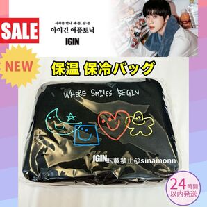 BTS JIN ジン IGIN POP UP クーラー バッグ 新品 保冷バッグ 保温 お弁当入れ スクエア バッグ ランチバッグ