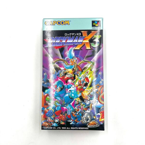 極美品 外箱・説明書・ハガキ付き SFC ロックマンX3 スーパーファミコン