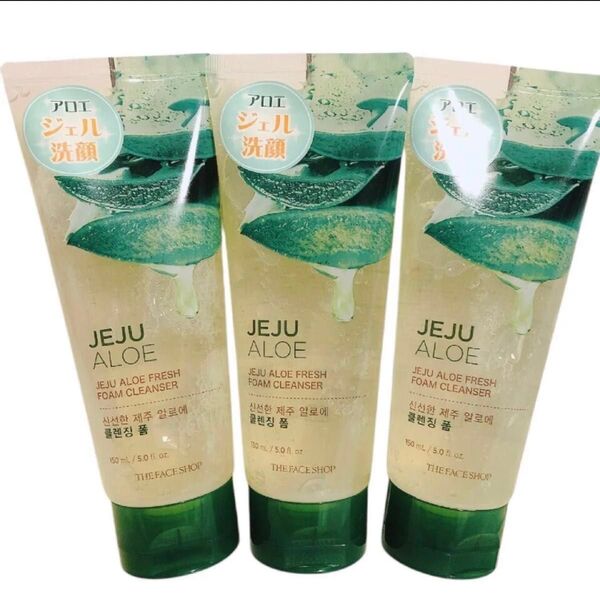 THEFACESHOP JAフレッシュSフォームクレンザー ジェル 150ml 3セット アロエジェル洗顔