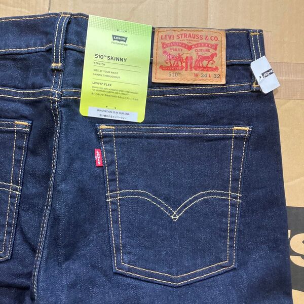 324Levi's 510 スキニーデニム W34 L32 新品未使用