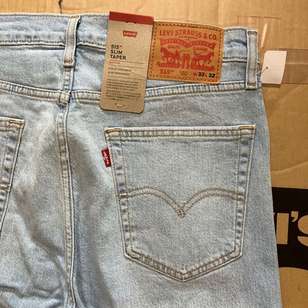Levi's 515 スリムテーパード W33 L32 ライトウォッシュ 新品