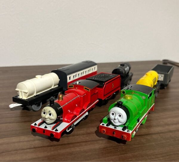 プラレール きかんしゃトーマス まとめ売り 7個セット ジェームス パーシー タンク 貨車 客車 《ジャンク品》タカラトミー