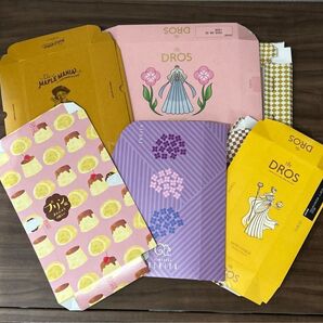 【空箱】デパ地下・お土産系スイーツ ピンク・イエロー系 5箱分《まとめ売り》ハンドメイド 工作材料