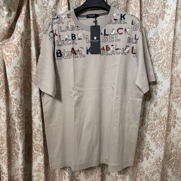 新品未使用 ブラックレーベル クレストブリッジ チェックロゴグラフィックTシャツ L ベージュ