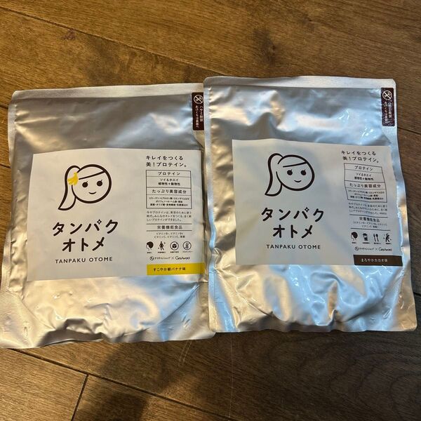 タンパクオトメ プロテイン タマチャンショップ すこやか朝バナナ味 まろやかカカオ味 2袋セット